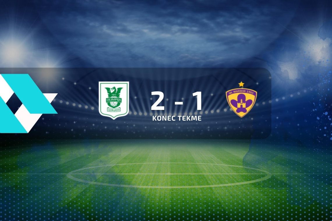 Nogometaši Olimpije so premagali Maribor z 2:1