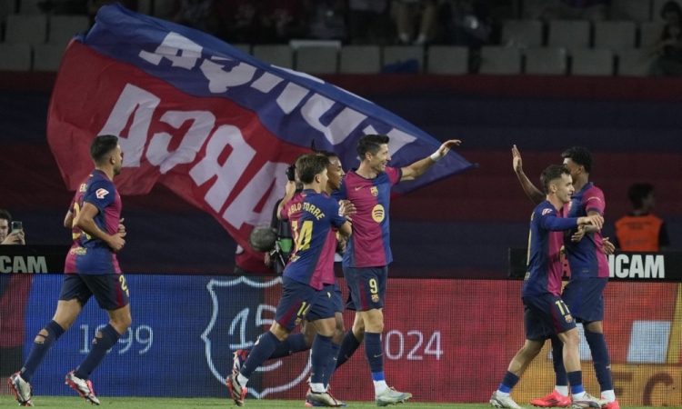 Lewandowski poskrbel za nadaljevanje Barceloninega niza zmag