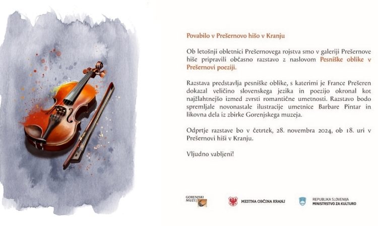 Razstava o pesniških oblikah v Prešernovi poeziji 