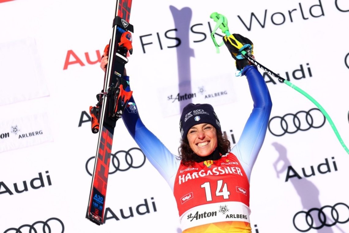 Brignone slavila v dnevni sobi Avstrijk, Štuhec po napaki 17.