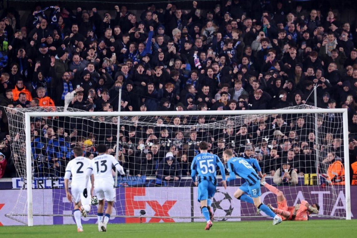Club Brugge v izdihljajih dvoboja do zmage proti Atalanti