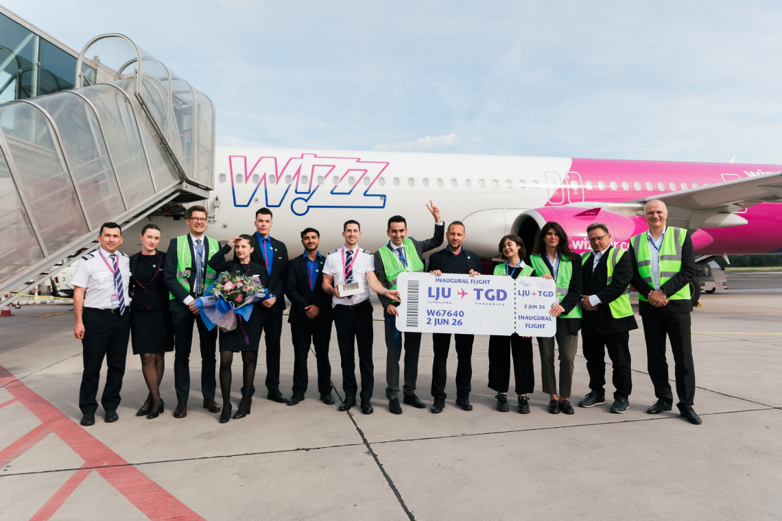 Wizz Air vzpostavil novo letalsko povezavo med Ljubljano in Podgorico